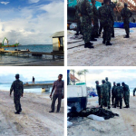Soldiers raid a Maldives resort under development