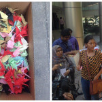 Missing journalist’s family delivers 500 paper cranes to president