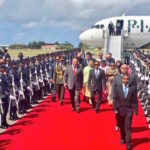 Pakistan Prime Minister Nawaz Sharif arrives in Maldives