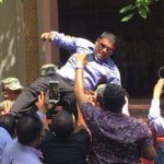 Carried away: Lawmakers removed from parliament compound
