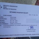 Maldives immigration retains passport of Sheikh Ilyas